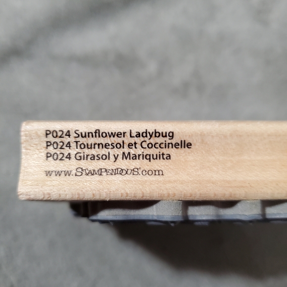 Stampendous Sunflower Ladybug Stamp EUC - Picture 3 of 7